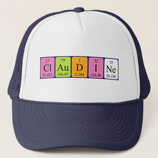 Claudine periodic table name hat (Front)