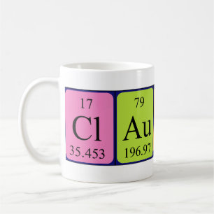 Claudine periodic table name mug