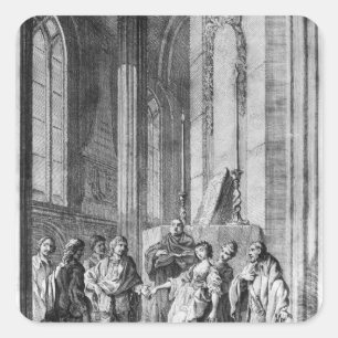 Claudio accusing Hero of faithlessness Square Sticker