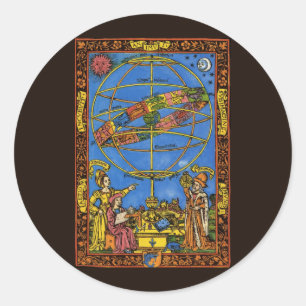 Claudius Ptolemy Astronomer, Vintage Celestial  Classic Round Sticker