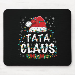 Claus Funny Christmas Lights Pajama Family Matchin Mouse Pad