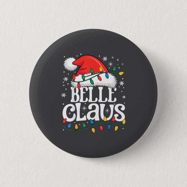 Claus Funny Xmas Christmas Grandma Holiday Style  6 Cm Round Badge (Front)