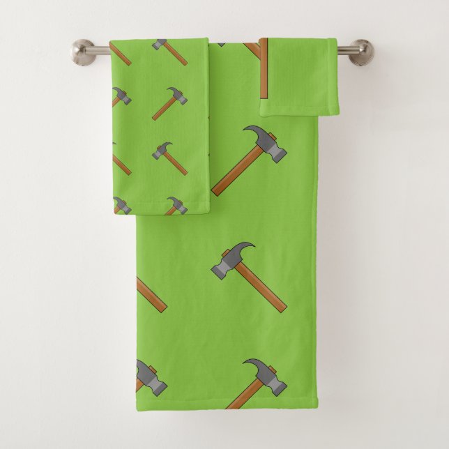 Claw Hammer Cartoon Bath Towel Set (Insitu)