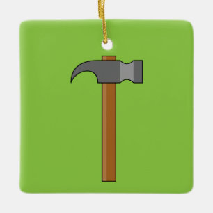 Claw Hammer Cartoon Ceramic Ornament