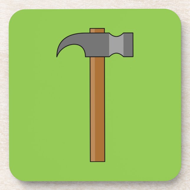 Claw Hammer Cartoon Coaster (Front)