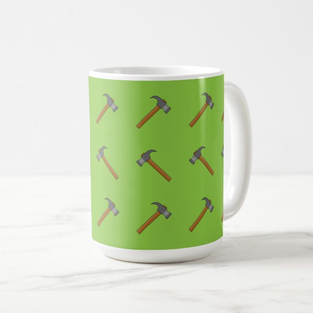 Claw Hammer Cartoon Coffee Mug (Front Right)
