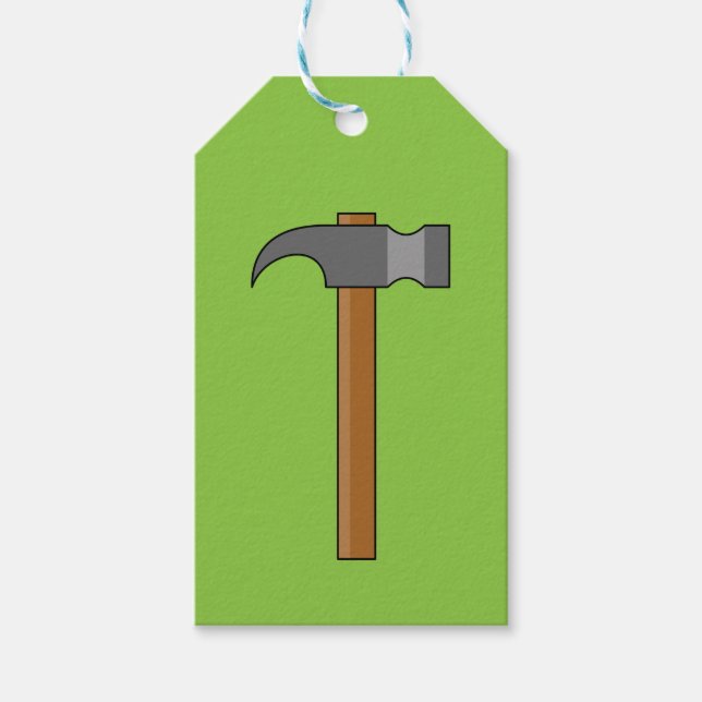 Claw Hammer Cartoon Gift Tags (Front)