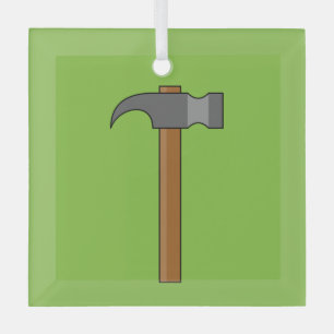 Claw Hammer Cartoon Glass Tree Decoration