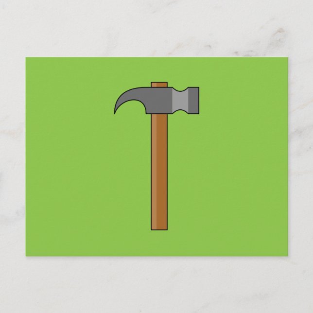 Claw Hammer Cartoon Holiday Postcard (Front)