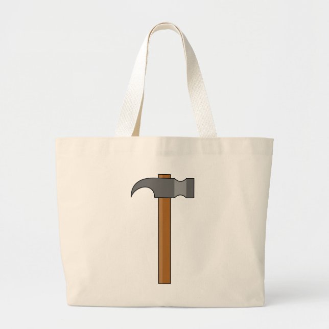Claw Hammer Cartoon Large Tote Bag (Front)