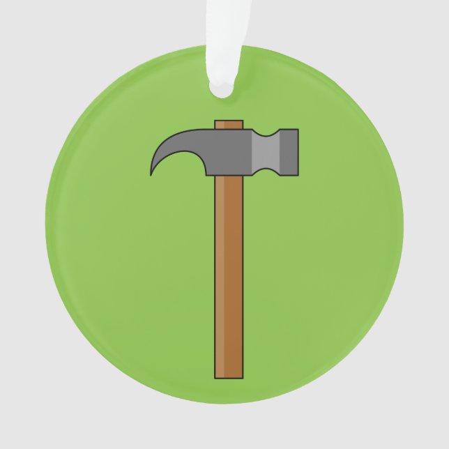 Claw Hammer Cartoon Ornament (Front)