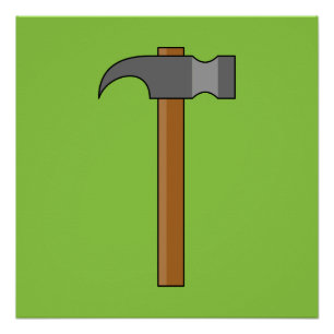 Claw Hammer Cartoon Poster