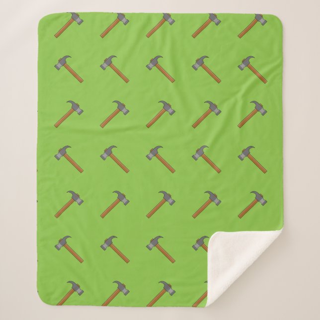Claw Hammer Cartoon Sherpa Blanket (Front)