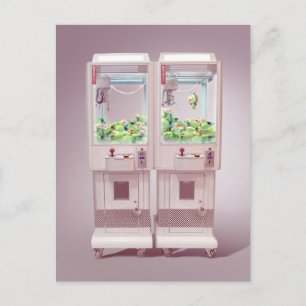 Claw Machine Announcement Postcard