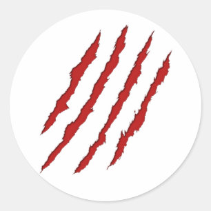 Claw Marks Classic Round Sticker