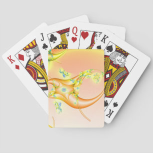 Claw Orange and Yellow Fractal Art Playing Cards