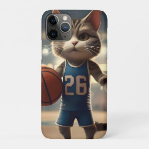 Claw-some Hoops: The Fearless Cat Basketballer iPhone 11 Pro Case