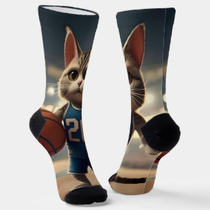 Claw-some Hoops: The Fearless Cat Basketballer Socks