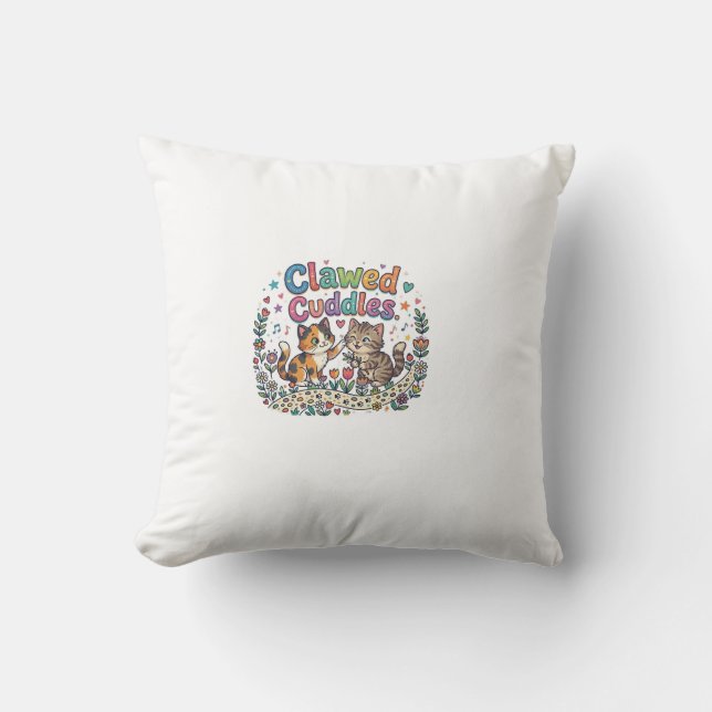 Clawed Cuddles Cushion (Front)