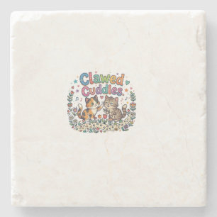 Clawed Cuddles Stone Coaster