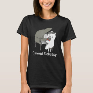 Clawed Debussy Cat Piano Classical Music Composer T-Shirt
