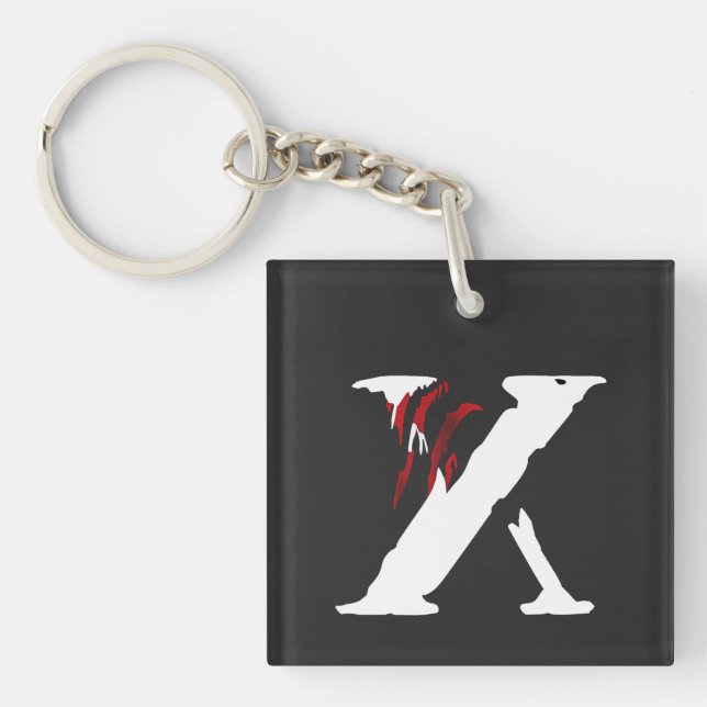Clawed X Bold Graphic Keychain for Streetwear Love (Front)