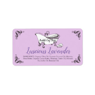 Clawfoot tub soap dish bathtub handmade soap label