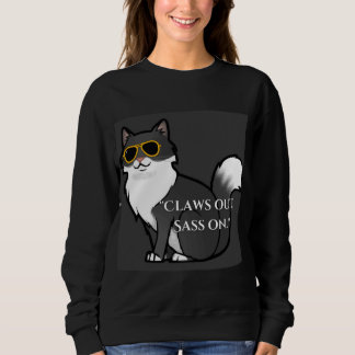 "CLAWS OUT CATS BRAND"  SWEATSHIRT