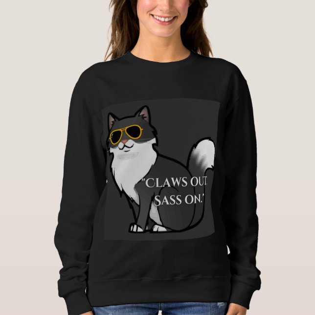 "CLAWS OUT CATS BRAND"  SWEATSHIRT (Front)