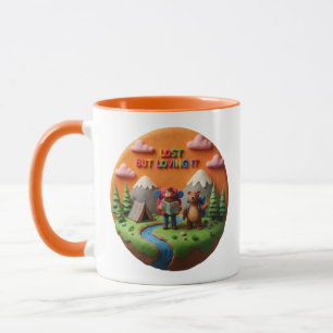 Clay Art “Lost but Loving It” Camping Scene Mug