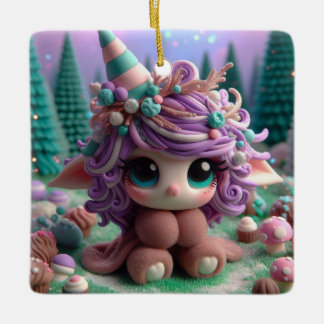 Clay Birthday Creature Ceramic Ornament