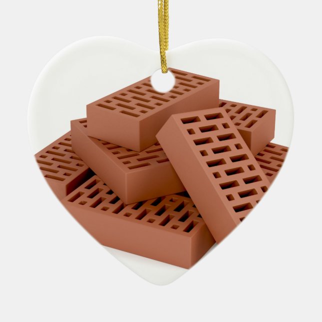 Clay bricks ceramic ornament (Front)