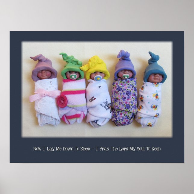 Clay Bundle Babies, Child's Bedtime Prayer Poster (Front)