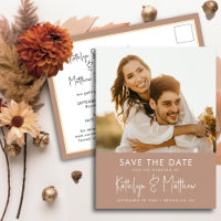 Clay Fun Script Modern Photo Minimalist Wedding Sa