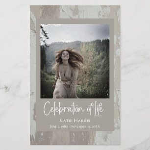 Clay Funeral Script Celebration of Life Budget Flyer