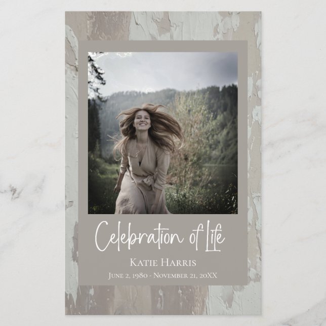 Clay Funeral Script Celebration of Life Budget Flyer (Front)