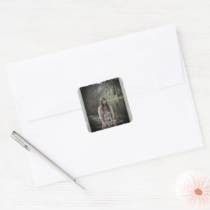 Clay Funeral Script Celebration of Life Square Sticker