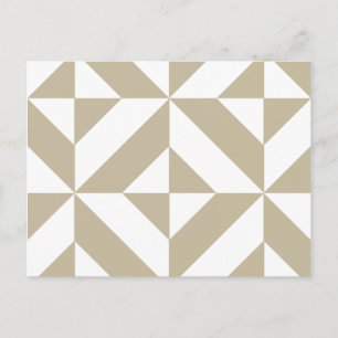 Clay Geometric Deco Cube Pattern Postcard