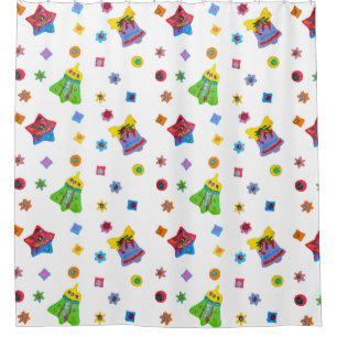 Clay Glitter Shower Curtain