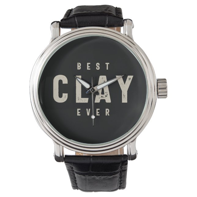 Clay Personalised Name  Watch (Front)
