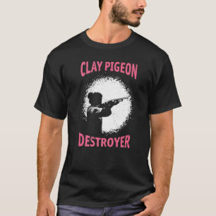 Clay Pigeon Destroyer Ladies Clay Pigeon Shooting T-Shirt