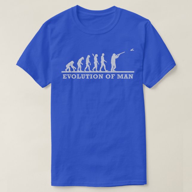 Clay Pigeon Funny Evolution of Man T-Shirt (Design Front)