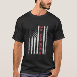 Clay Pigeon Shooting American Flag 4th of July Tan T-Shirt