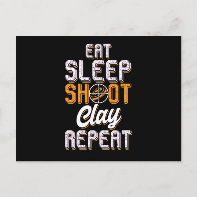 Clay Pigeon Shooting Hunting Wildlife Hunters Eat  Postcard (Front)