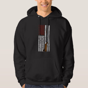 Clay Pigeon Shooting Usa Flag Shotgun Cartridge Fl Hoodie