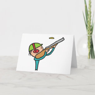 Clay Pigeon Trap Shooting Card