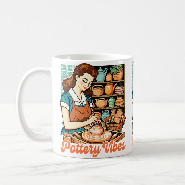 Clay Pottery Artist Ceramics Clay Whisperer Potter Coffee Mug (Left)