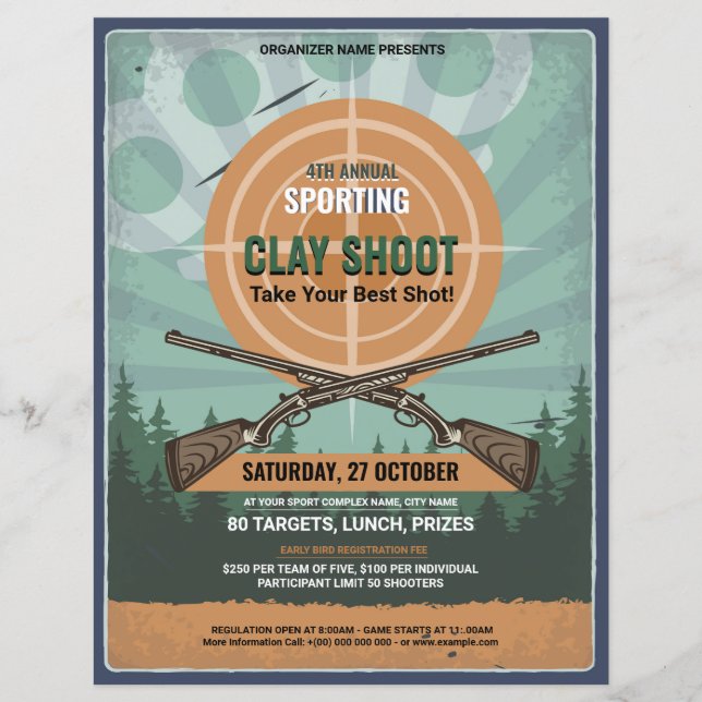 Clay Shoot Completition Flyer (Front)