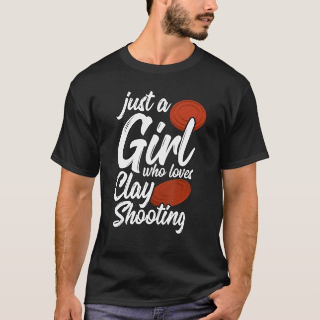 Clay Shooting   Trap Girls Shooter Trap Shooting T-Shirt (Front)