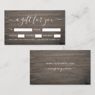 Clay Slab Effect, Gift Certificate Cards